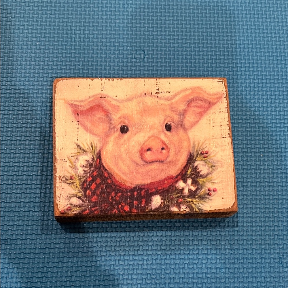 Primitive Wooden Plaque with Natural Finish